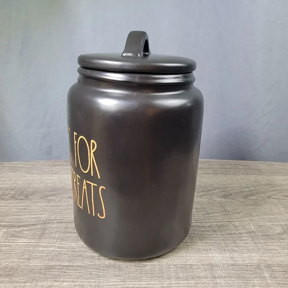 Rae Dunn Artisan Collection Trick for Dog Treats Halloween‎ Canister